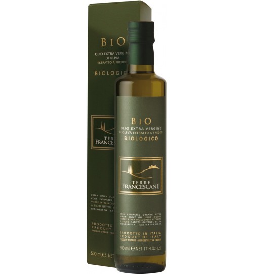Bio Olivenöl extra vergine TERRE FRANCESCANE 500ml im Geschenkkarton